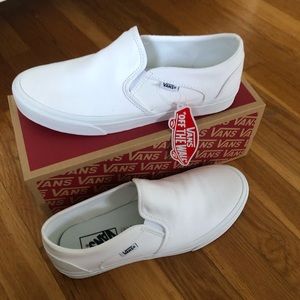 White Slip on Vans